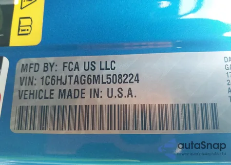 2021 Jeep Gladiator Sport S 4X4 from USA, damaged, VIN 1C6HJTAG6ML508224